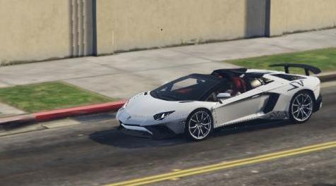 侠盗猎车手5「GTA5」Mod: Lamborghini Aventador LP750-4 Superveloce ’SV’ big logo