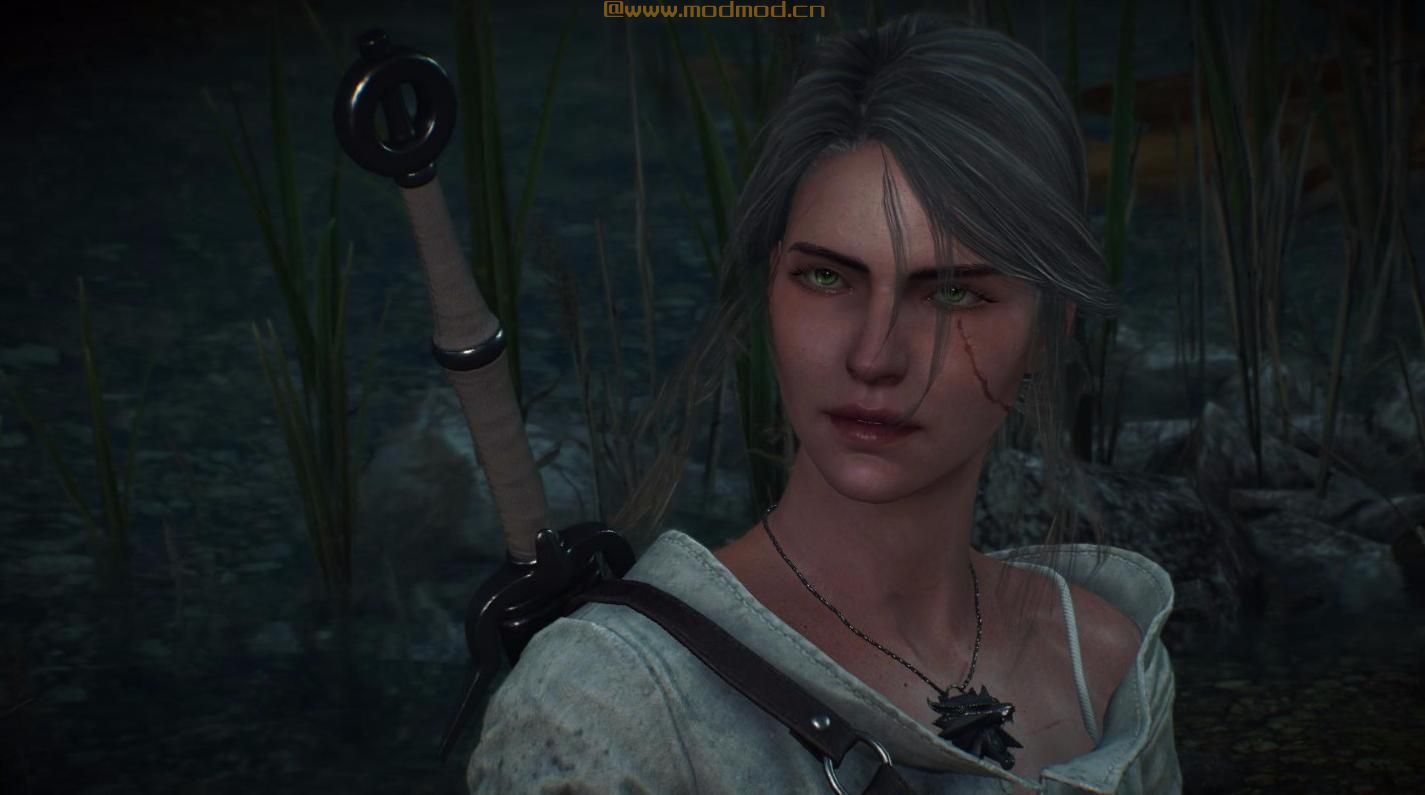 巫师3：狂猎MOD Permanent wolf medallion for Ciri（希里狼徽章）