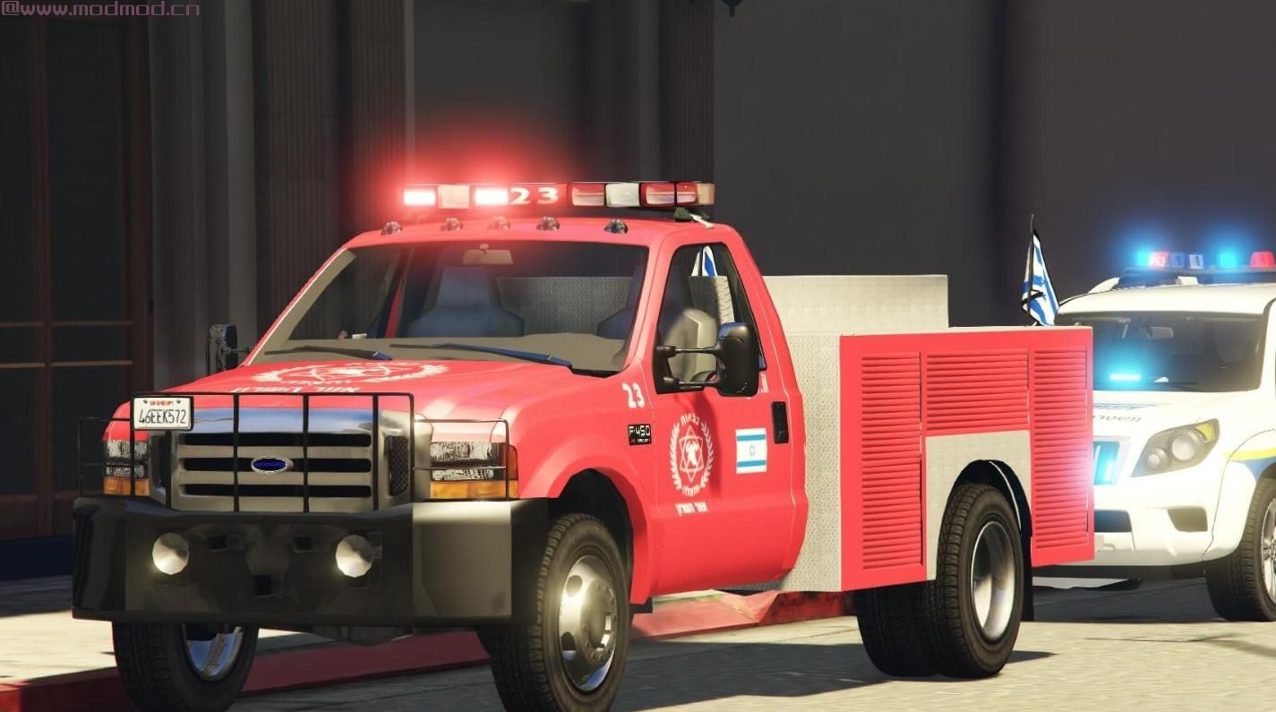 侠盗猎车手5「GTA5」Mod: 1999福特F450  - 以色列消防部门