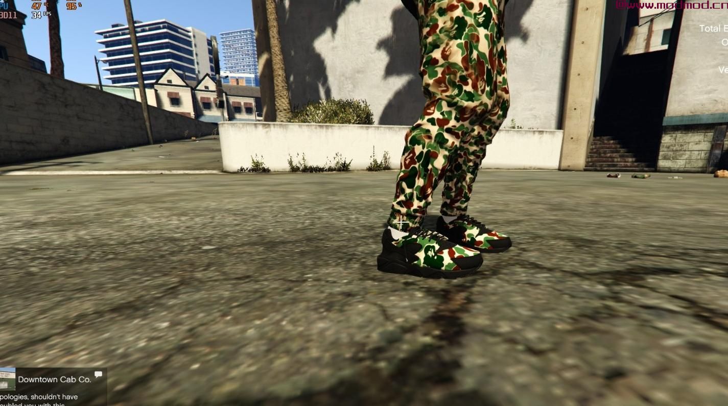 侠盗猎车手5「GTA5」Mod: Bape nike huarache