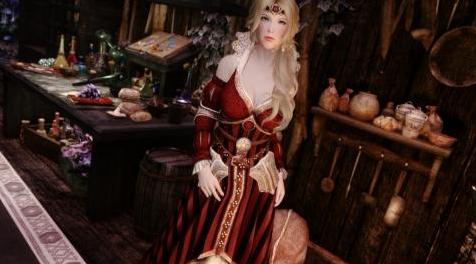 上古卷轴5：重置版MOD Eilhart连衣裙 -  SSE CBBE BodySlide（带物理）