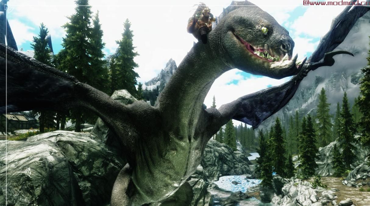 Dragonborn Black Dragon高分辨率Retexture  -  WIP