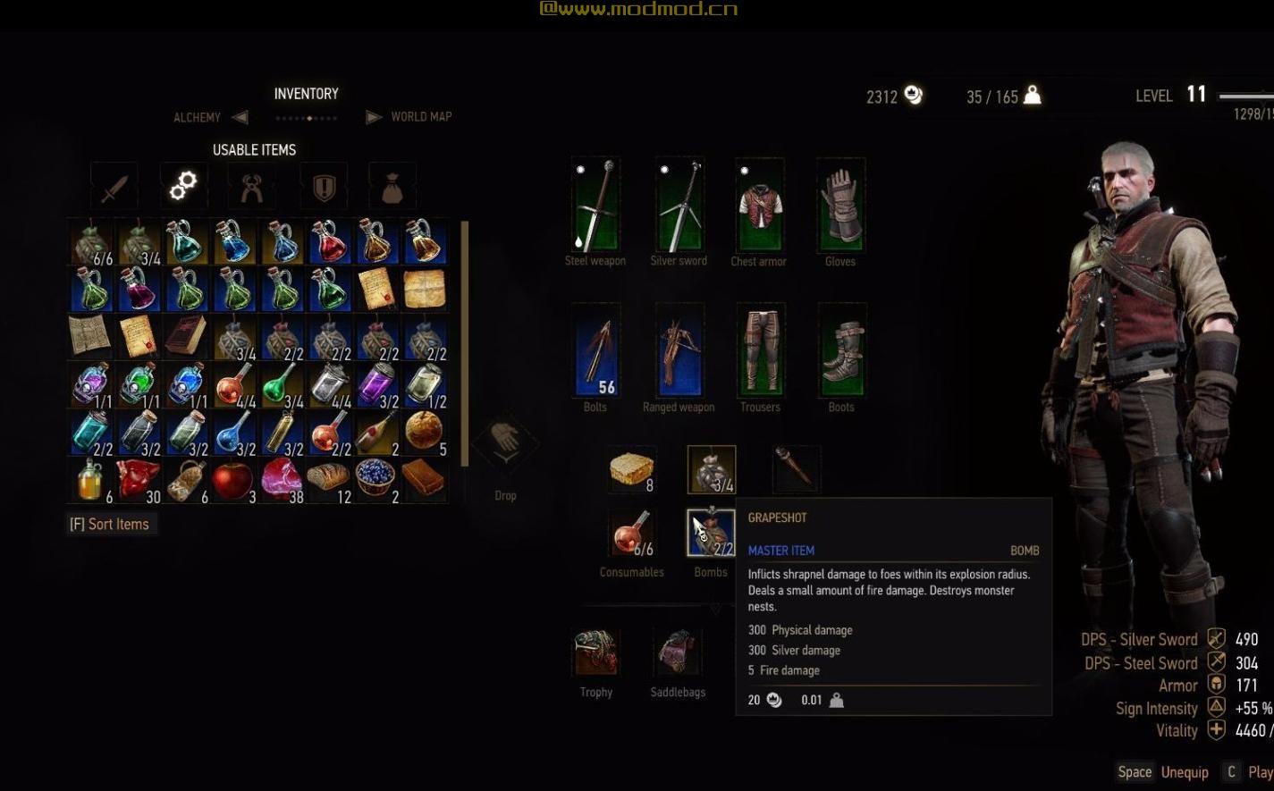 巫师3：狂猎MOD 重新平衡的药剂和炸弹