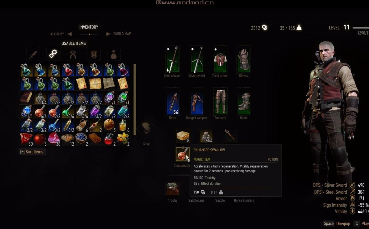 巫师3：狂猎MOD 重新平衡的药剂和炸弹