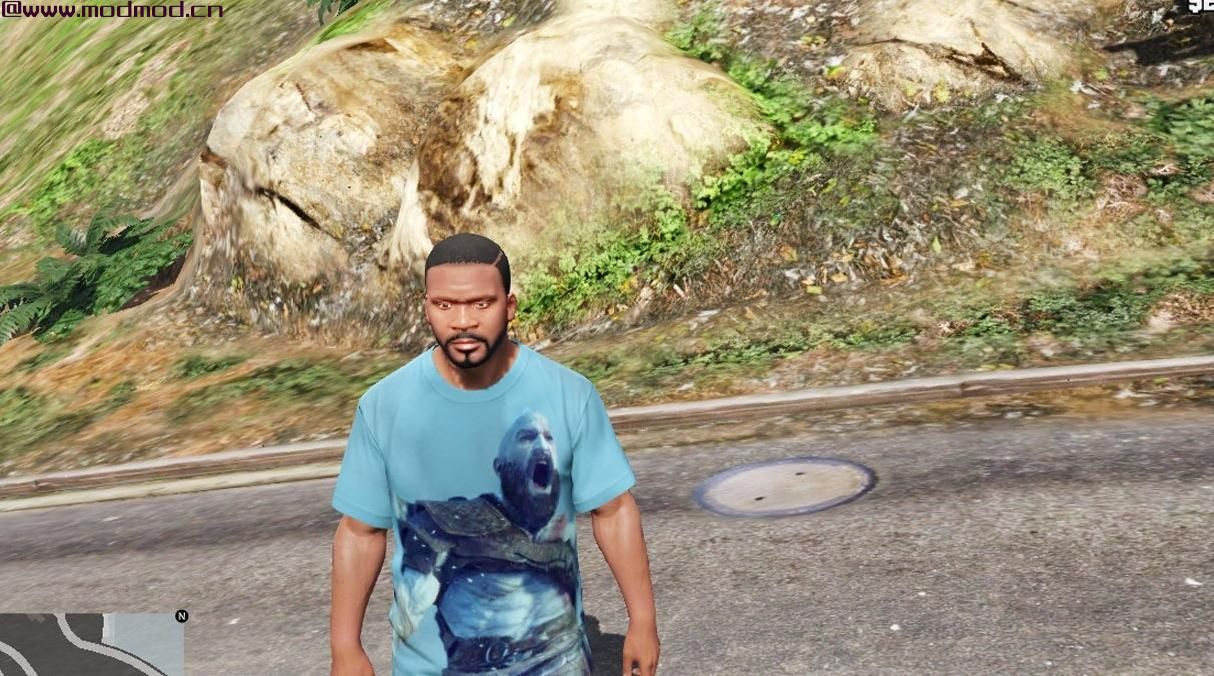 侠盗猎车手5「GTA5」Mod: 富兰克林的战神T恤