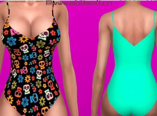 模拟人生4MOD One Piece & Low Cut Bathingsuit 泳衣