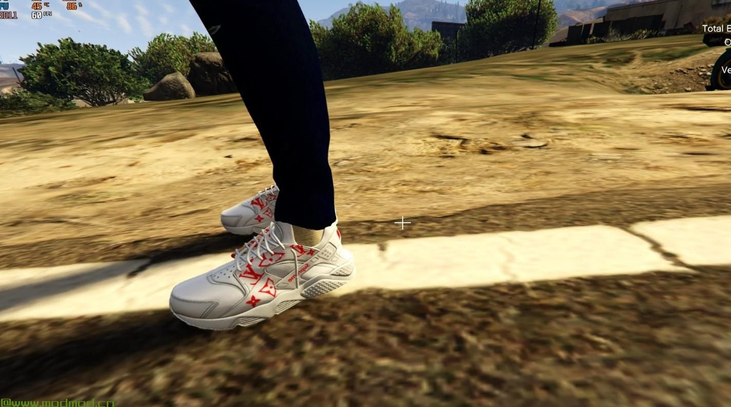 侠盗猎车手5「GTA5」Mod: Louis Vuitton Huarache Re-textures