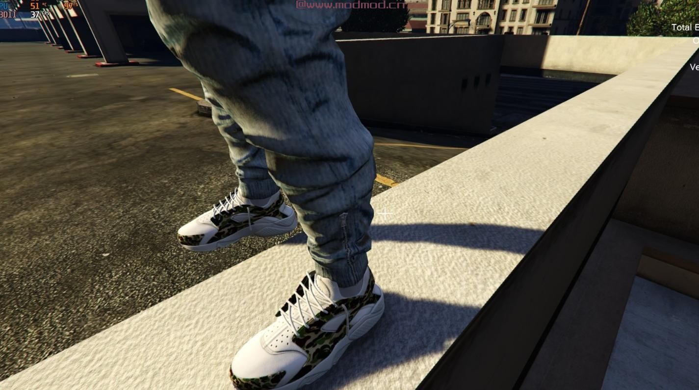 侠盗猎车手5「GTA5」Mod: Bape nike huarache