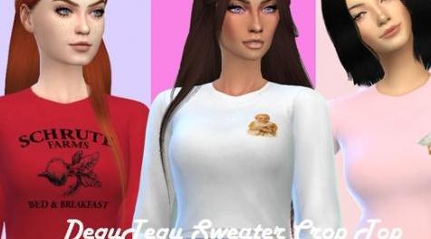 模拟人生4MOD Degu Tegu Sweater Crop Top (MESH NEEDED) 毛衣