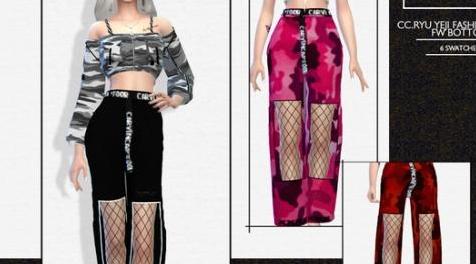 模拟人生4MOD CC.Ryu yeji fashion week FW bott 时装