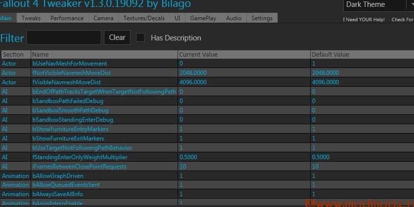 辐射4MOD Fallout 4配置工具 - 由Bilago提供