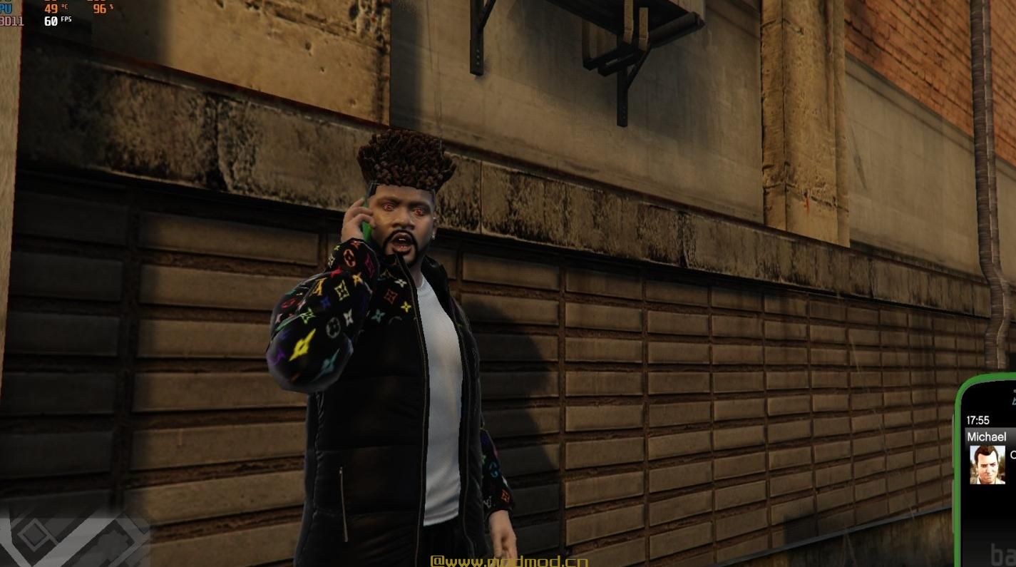 侠盗猎车手5「GTA5」Mod: Top gold teeth and red eyes for franklin and trevor