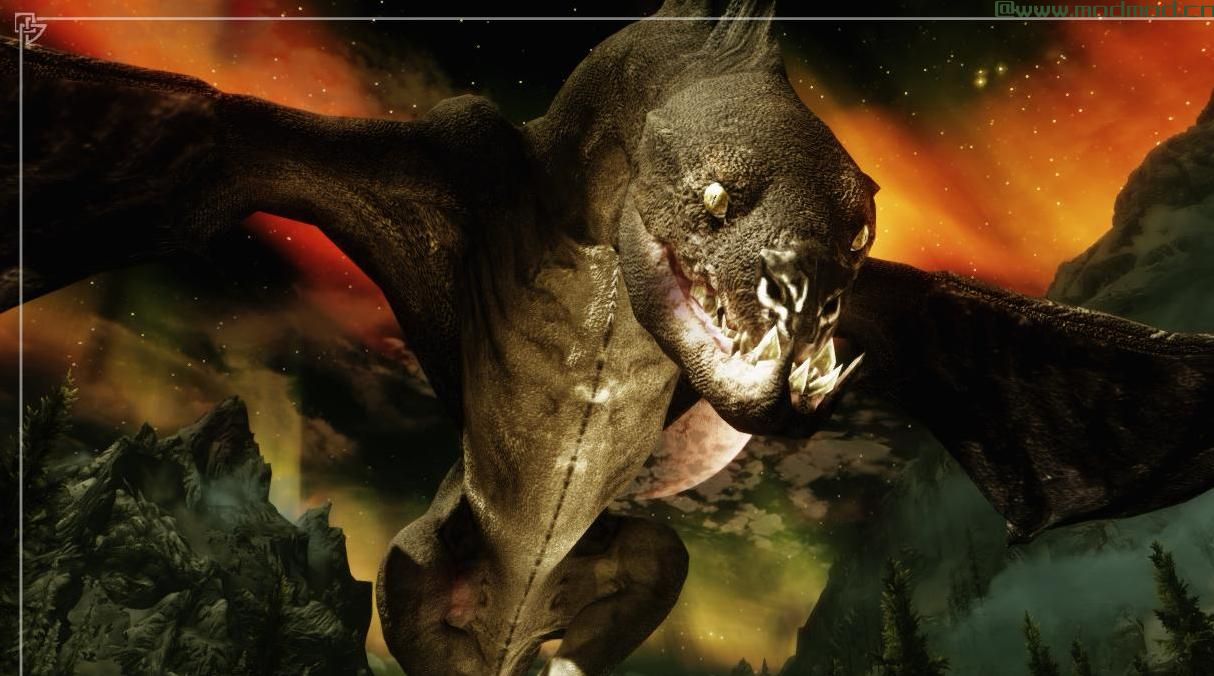 Dragonborn Black Dragon高分辨率Retexture  -  WIP