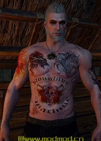 巫师3：狂猎MOD 杰洛特上身纹身