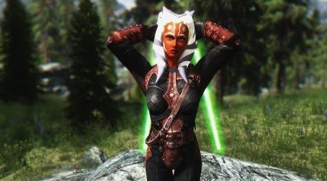 上古卷轴5：重置版MOD 上映的Ahsoka Tano随从星球大战