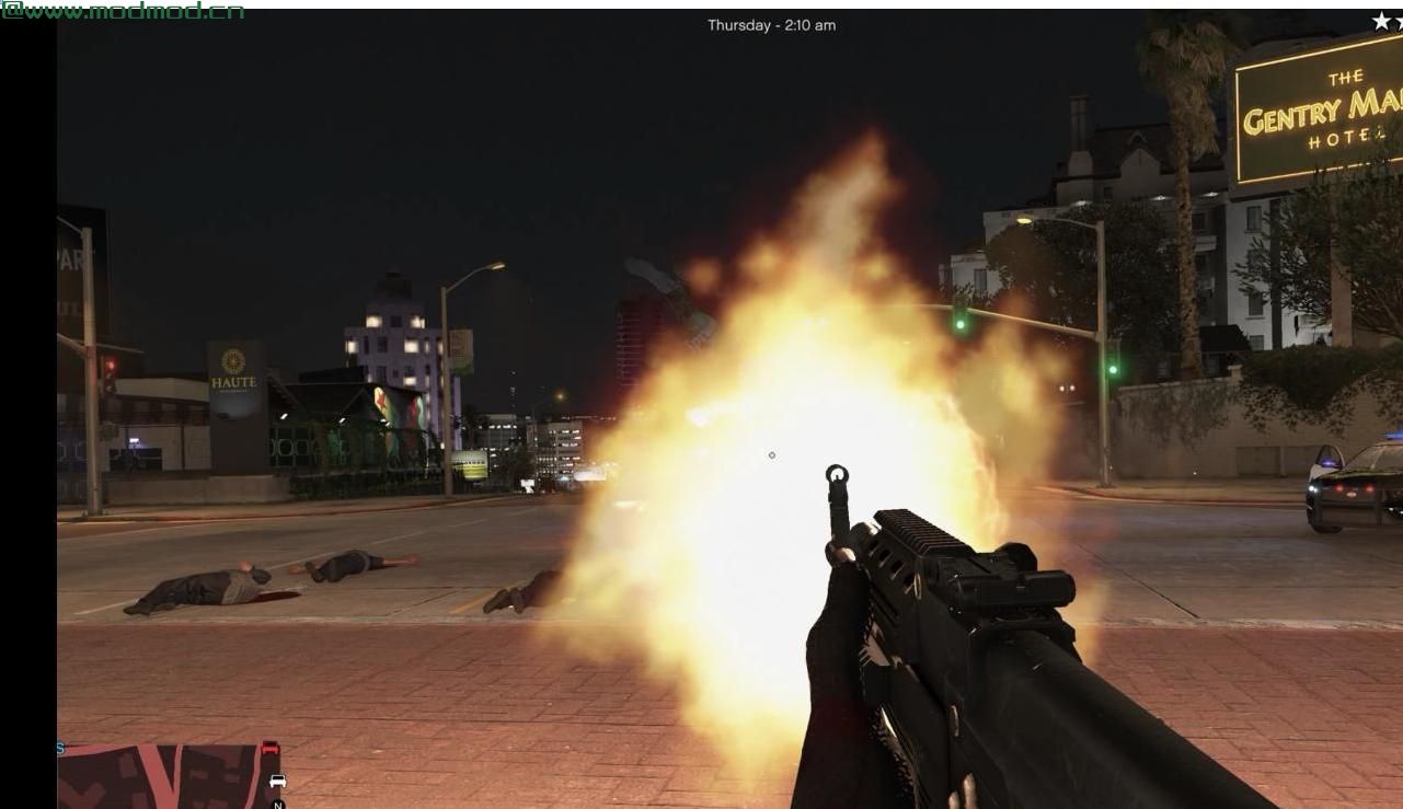 侠盗猎车手5「GTA5」Mod: 用于突击步枪的极端枪口闪光灯