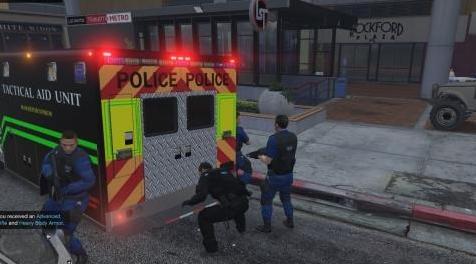 侠盗猎车手5「GTA5」Mod: LSPDFR Tactical Unit Van -- All Blue (ELS) F!CT!ONAL