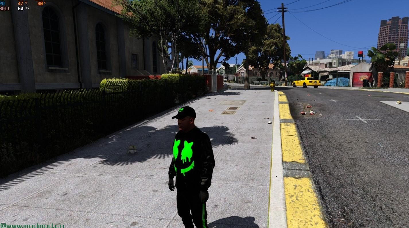侠盗猎车手5「GTA5」Mod: Marshmello Tracksuit