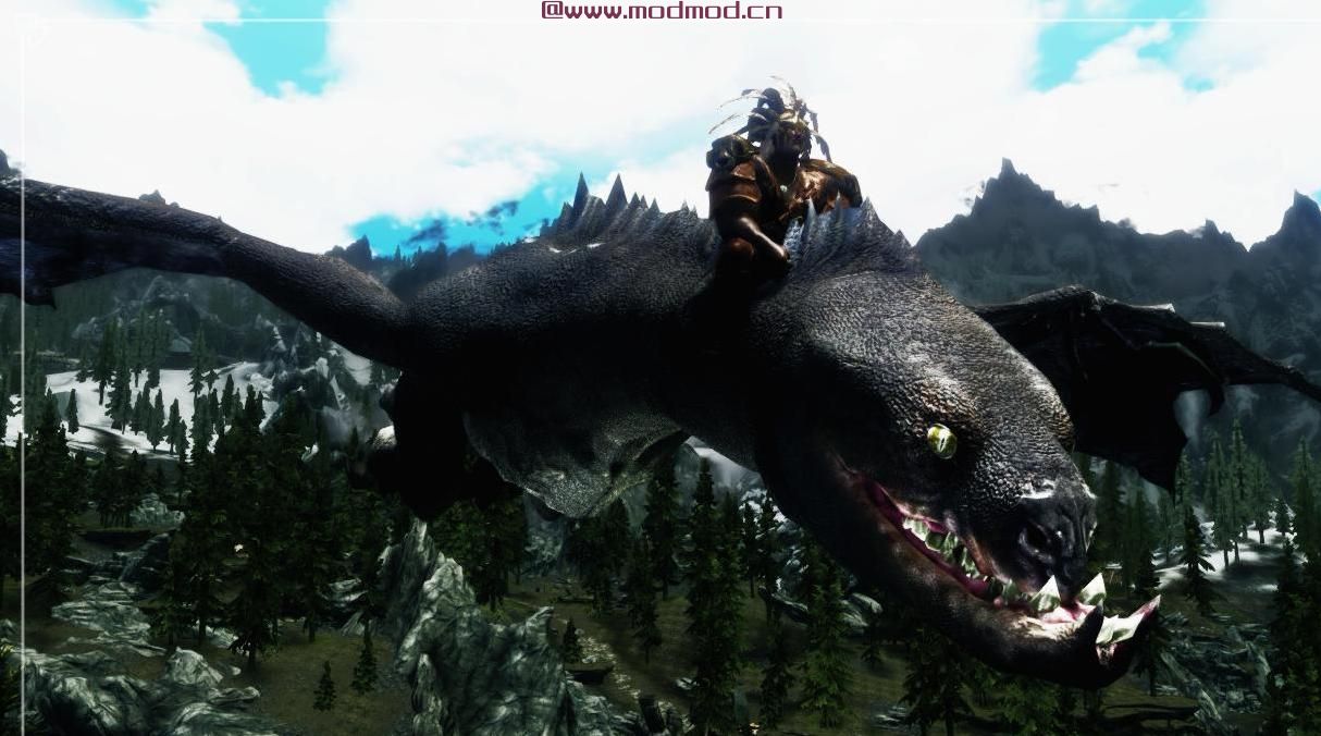 Dragonborn Black Dragon高分辨率Retexture  -  WIP