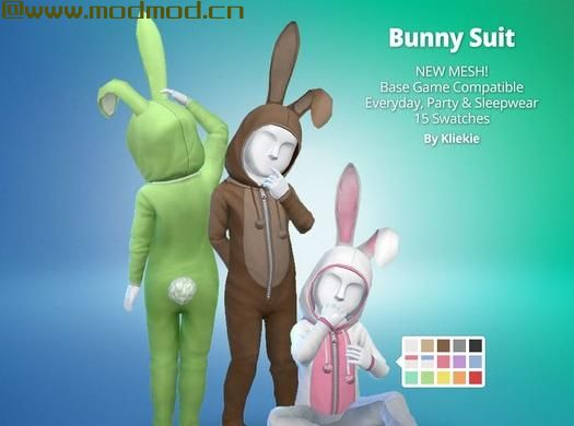 模拟人生4MOD Bunny Suit 兔子连体服