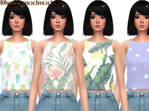 模拟人生4MOD Pastel Tank Tops - Mesh Needed 粉彩背心