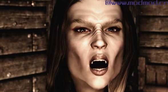 上古卷轴5：天际MOD BVFE - Better Vampire Fangs and Eyes