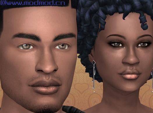 模拟人生4MOD Natural Lipstick / Lipgloss for Dark skintones 口红