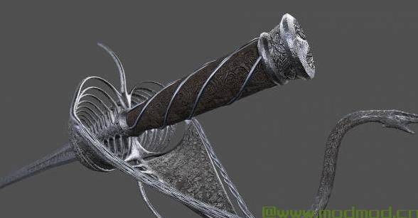 上古卷轴5：天际MOD 扒下来的两套精美武器