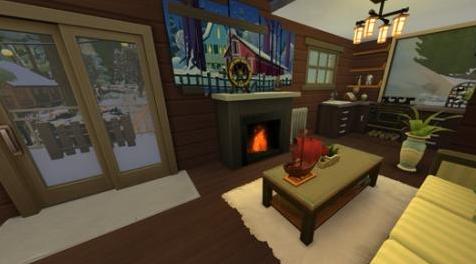 模拟人生4MOD Romantic Winter Cabin 房子