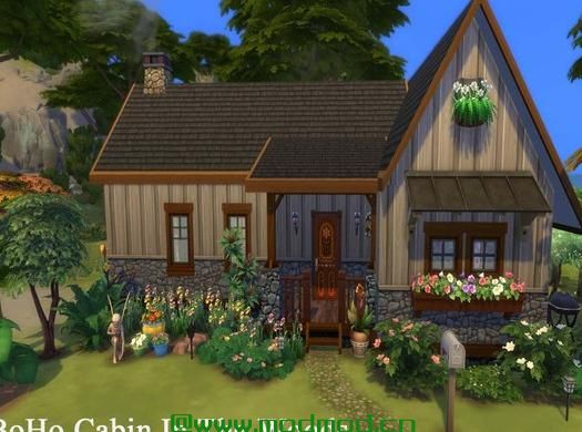 模拟人生4MOD Boho Cabin In The Woods 森林小屋