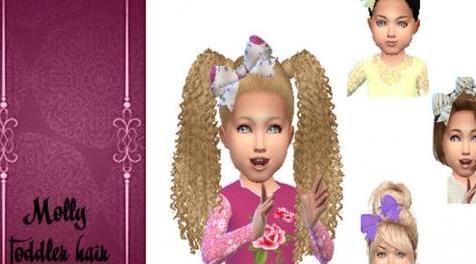 模拟人生4MOD Molly hair bows for toddlers 儿童发型