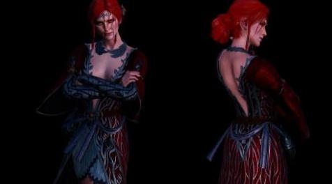 巫师3：狂猎MOD Triss 红色 Dlc 连衣裙。