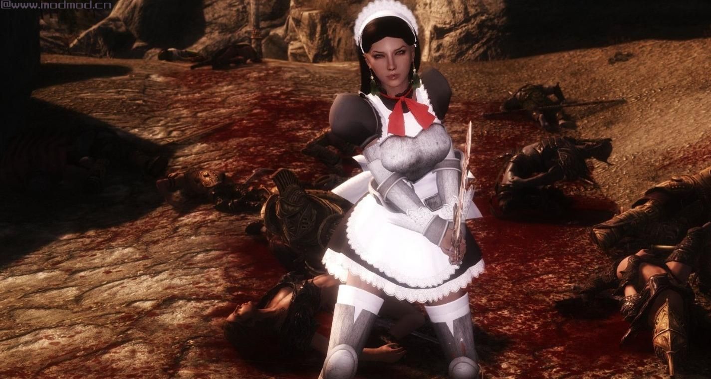 上古卷轴5：天际MOD 战斗女仆装（妨碍战斗的女仆装不是好女仆装）-SPB Maid Armor for UNP Jiggle