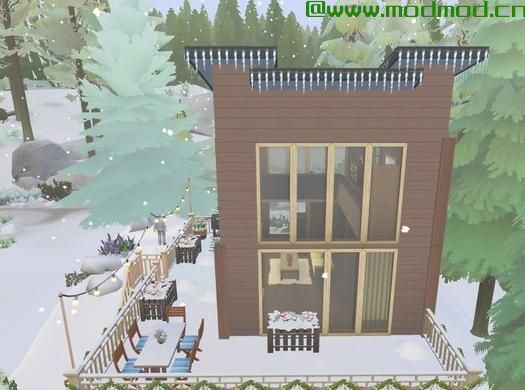 模拟人生4MOD Romantic Winter Cabin 房子