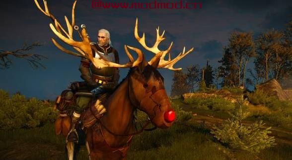 巫师3：狂猎MOD Rudolph驯鹿马眼罩