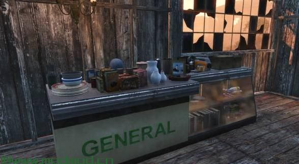 辐射4MOD 做它Yourshelf  - 杂乱的货架和书柜