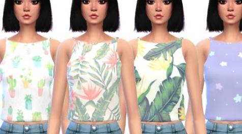 模拟人生4MOD Pastel Tank Tops - Mesh Needed 粉彩背心