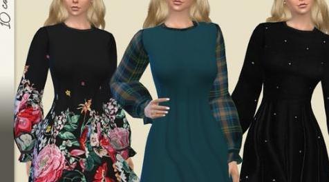 模拟人生4MOD Winter Holidays Dress 礼服