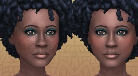 模拟人生4MOD Freckles and moles for all skin colors 雀斑和痣