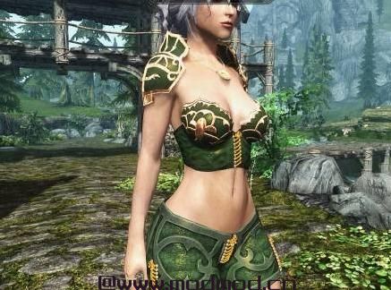 上古卷轴5：天际MOD 精灵狙击手CBBE服装-Elven sniper project 2 CBBE