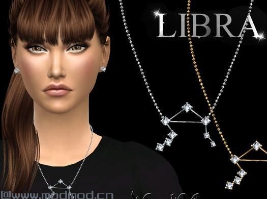 模拟人生4MOD NataliS_Libra zodiac necklace 项链