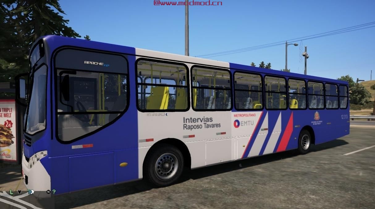 侠盗猎车手5「GTA5」Mod: Urban Bus Caio Apache Vip EMTU圣保罗巴西 - 巴西巴士