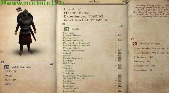 骑马与砍杀MOD Skill Overhaul Mod 技能大修
