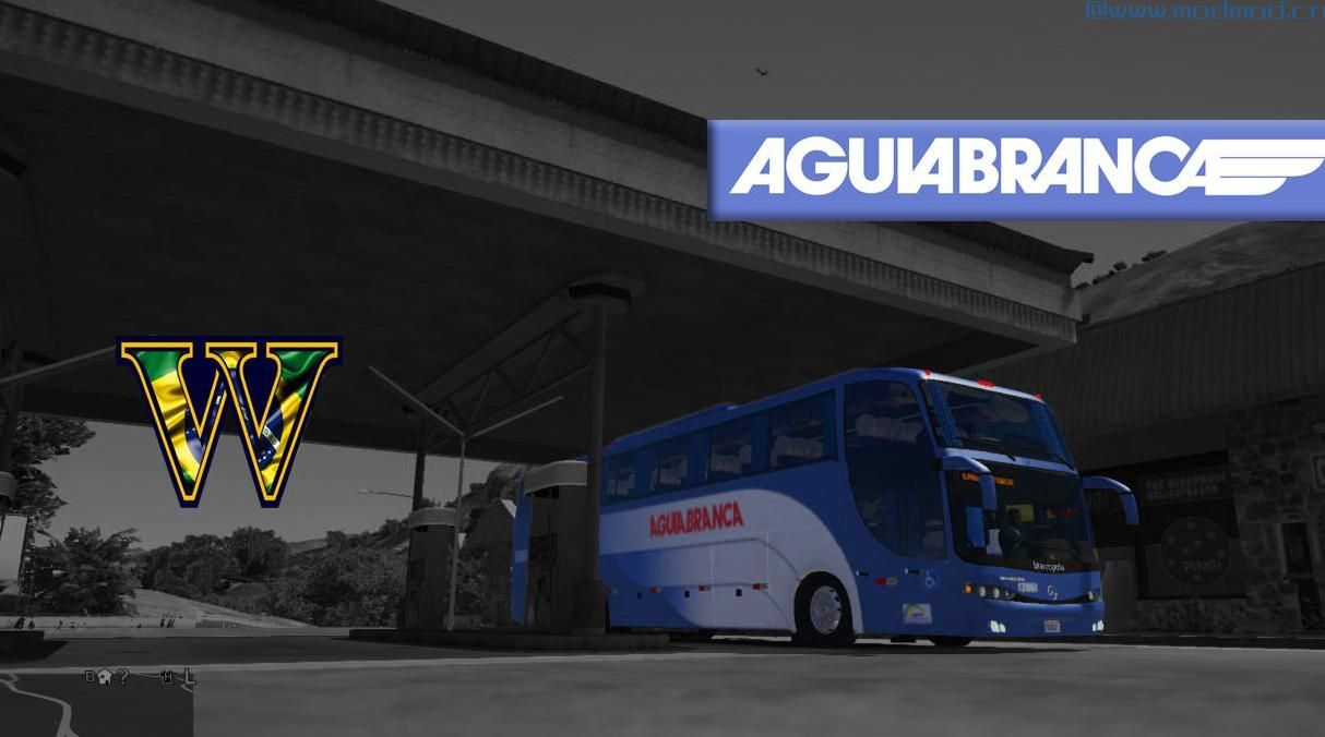 侠盗猎车手5「GTA5」Mod: 巴士ViaçãoÁguiaBrancaMarcopolo G6 Turismo Brasil  - 巴西巴士之旅