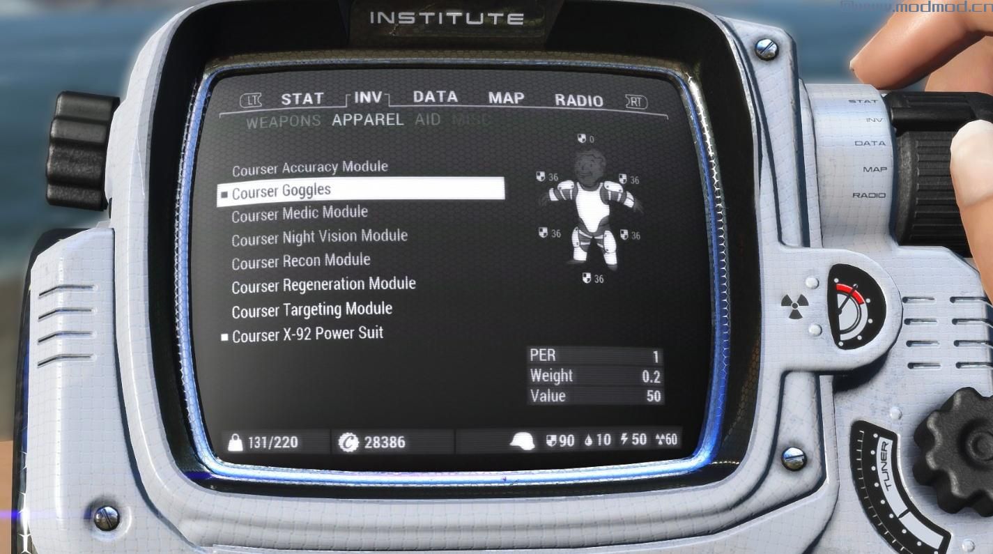 Courser X-92 Power Suit CBBE and PipBoy (Pip-Boy)