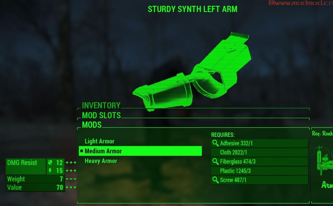 Craftable Armor Size