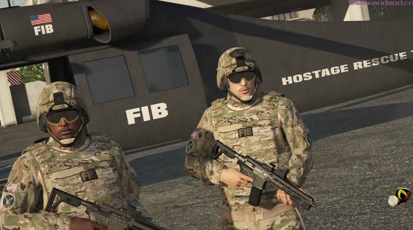 侠盗猎车手5「GTA5」Mod: FIB人质救援队（HRT）Multicam制服