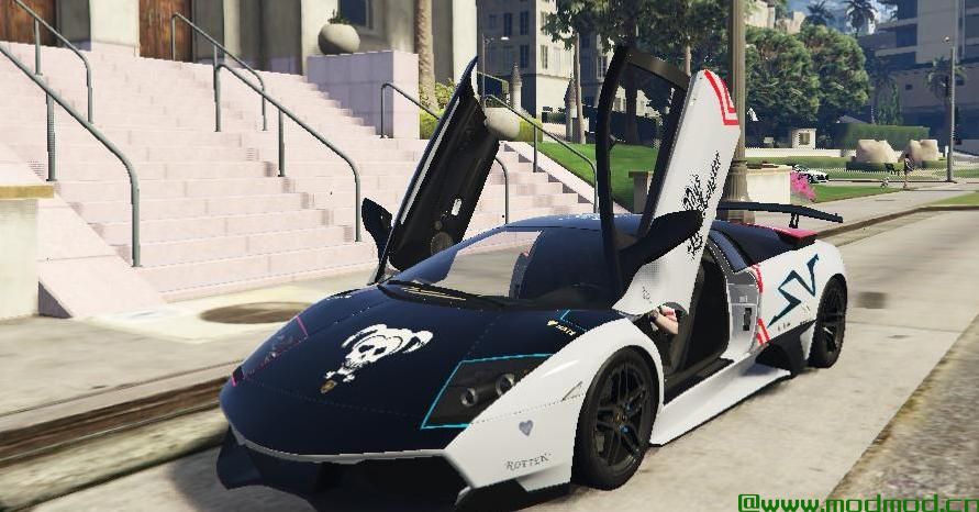 侠盗猎车手5「GTA5」Mod: 兰博基尼Murcielago LP670-4 Superveloce’HARLEY QUINN’MK2