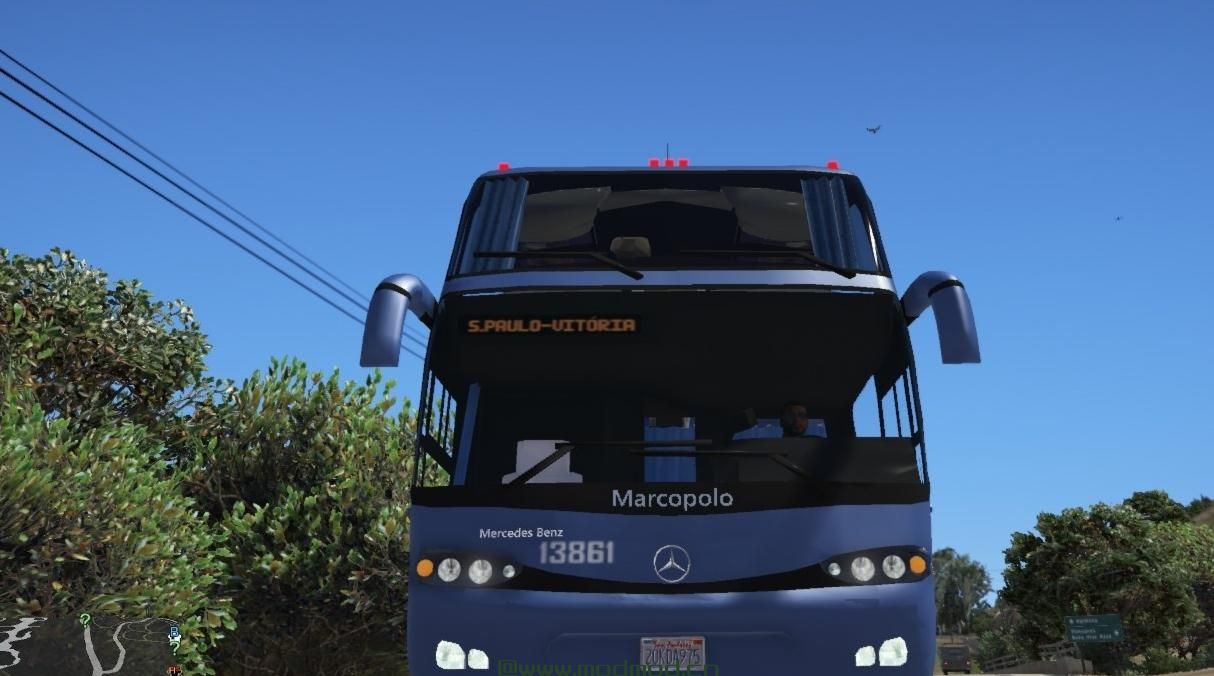 侠盗猎车手5「GTA5」Mod: 巴士ViaçãoÁguiaBrancaMarcopolo G6 Turismo Brasil  - 巴西巴士之旅