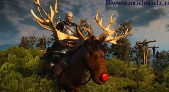 巫师3：狂猎MOD Rudolph驯鹿马眼罩